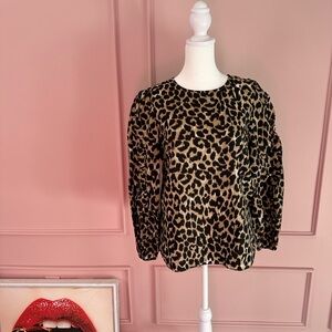 J Crew Animal Print Top